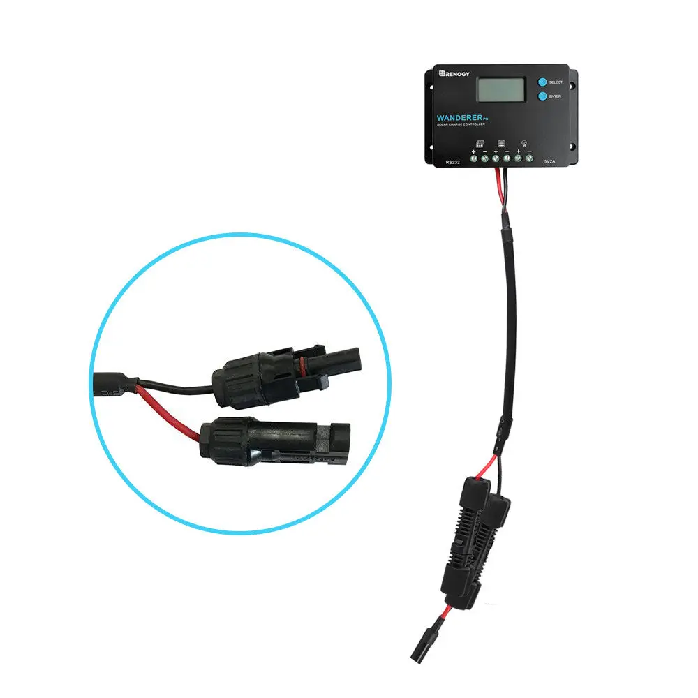 SOLAR CONNECTOR TO ALLIGATOR CLIPS 14 AWG CABLE - Image 3