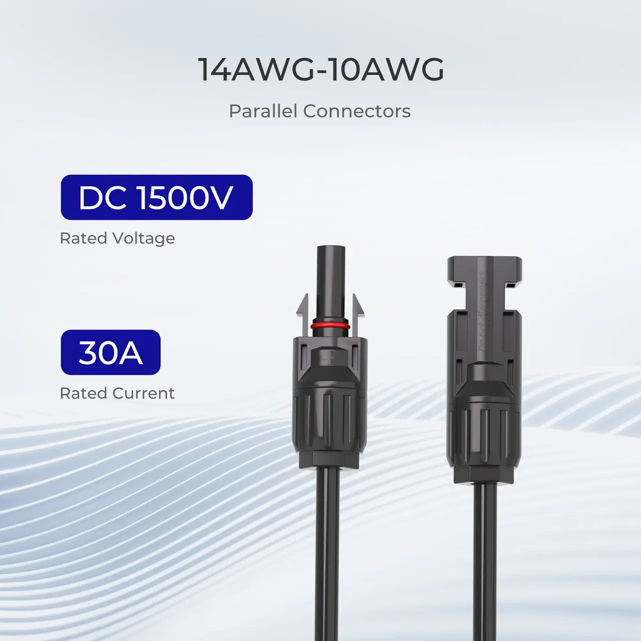 Solar Connectors Y Branch Parallel Adapter Cable MMF+FFM Pair - Image 2