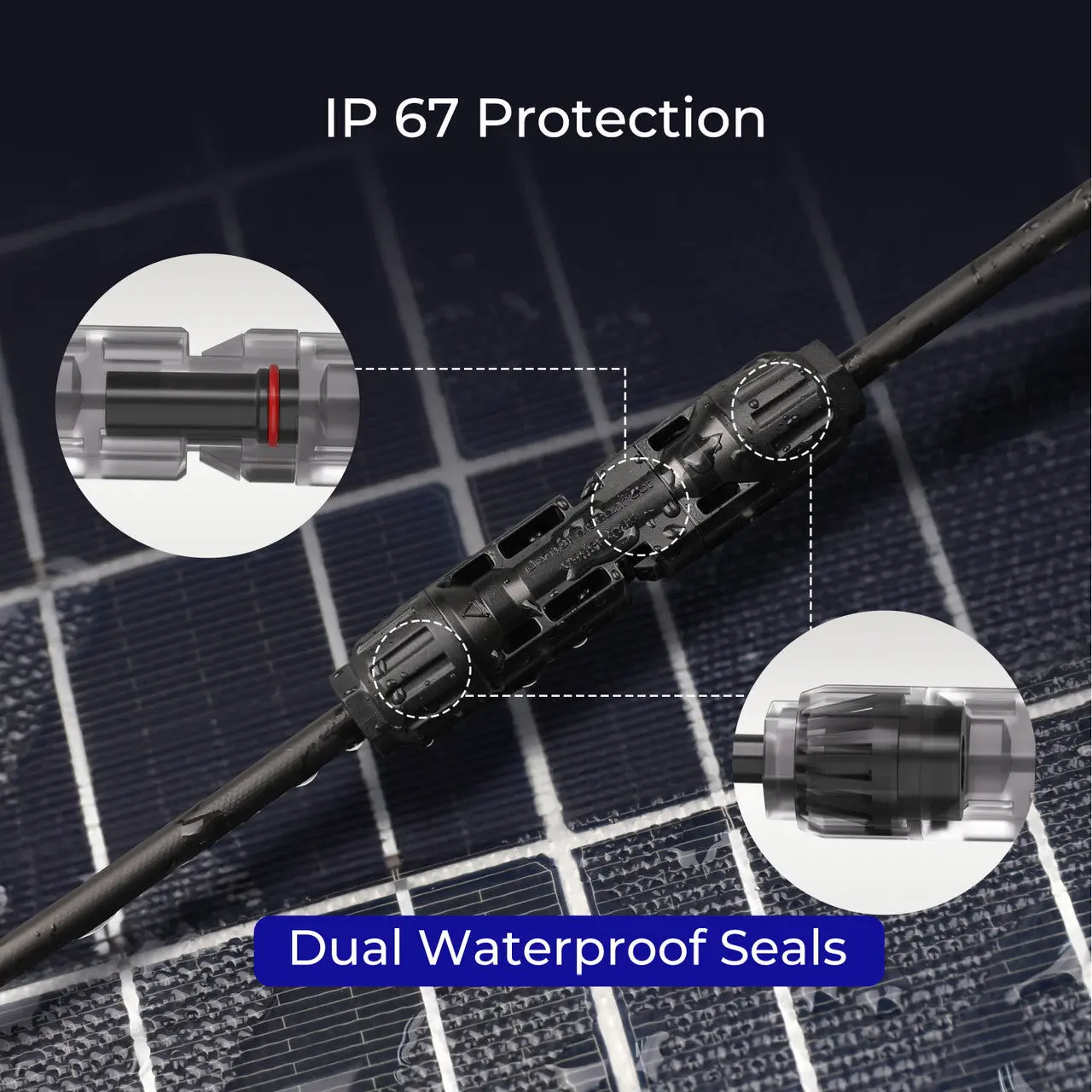 Solar Connectors Y Branch Parallel Adapter Cable MMF+FFM Pair - Image 5