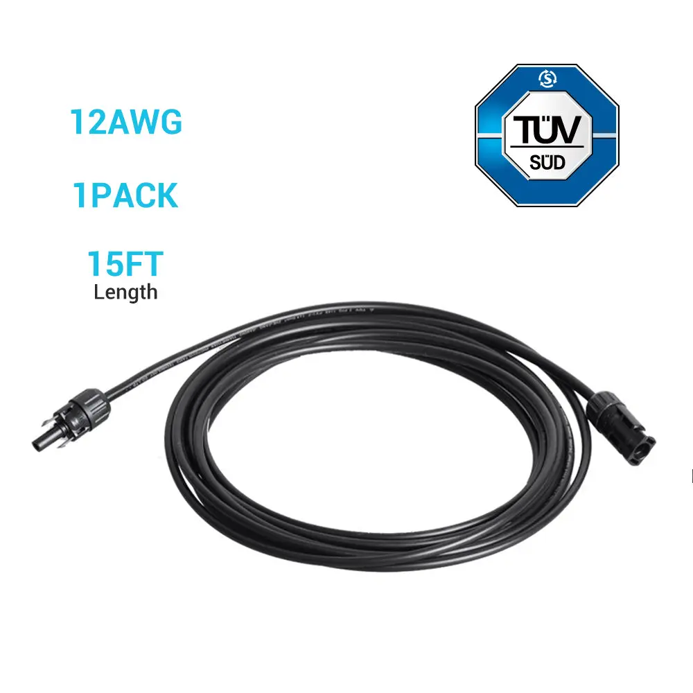 Solar Panel Extension Cable with Male to Female Solar Connectors (Single) - Image 14