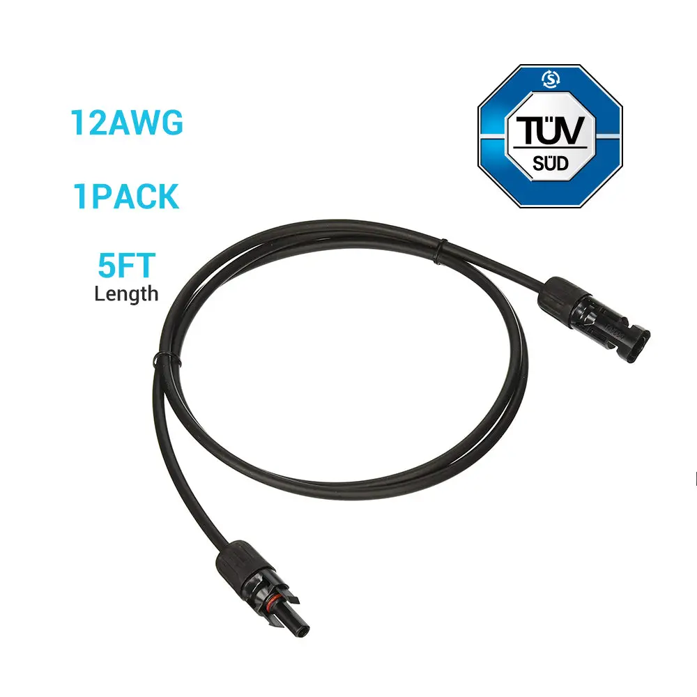 Solar Panel Extension Cable with Male to Female Solar Connectors (Single) - Image 18