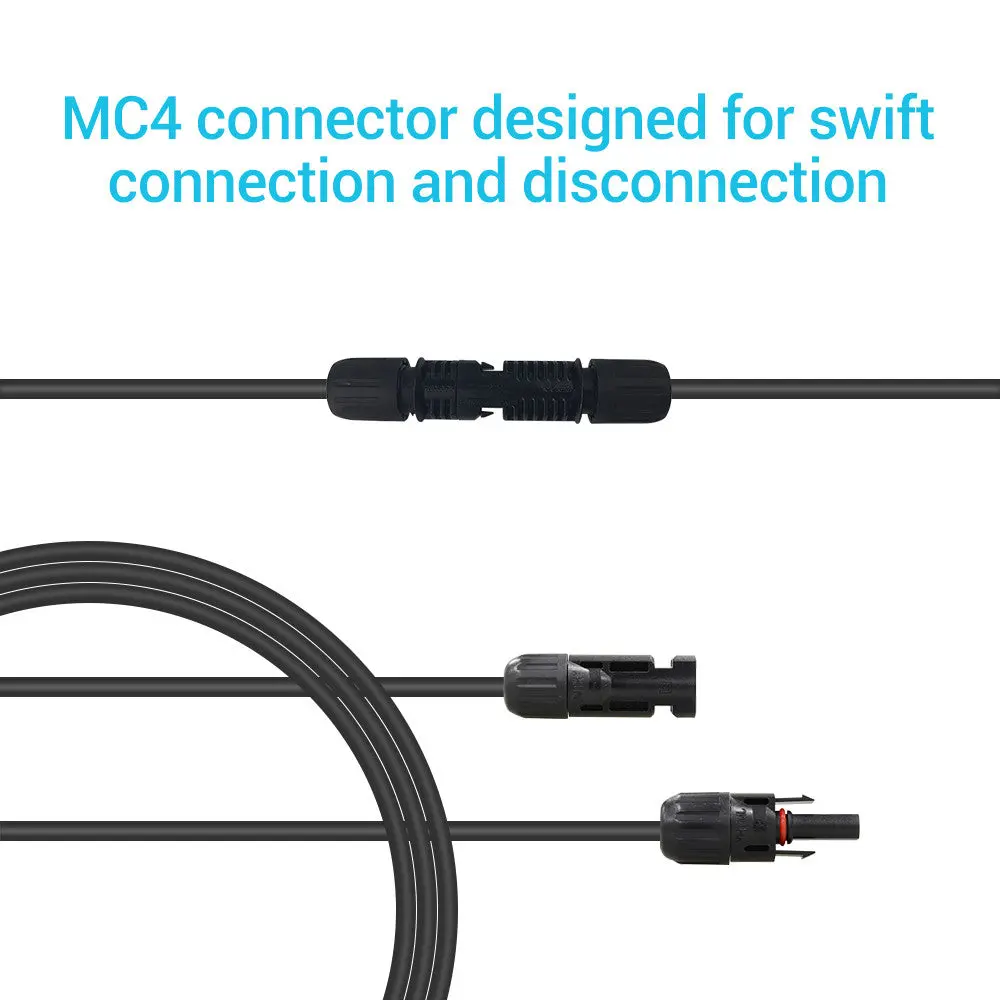 Solar Panel Extension Cable with Male to Female Solar Connectors (Single) - Image 3