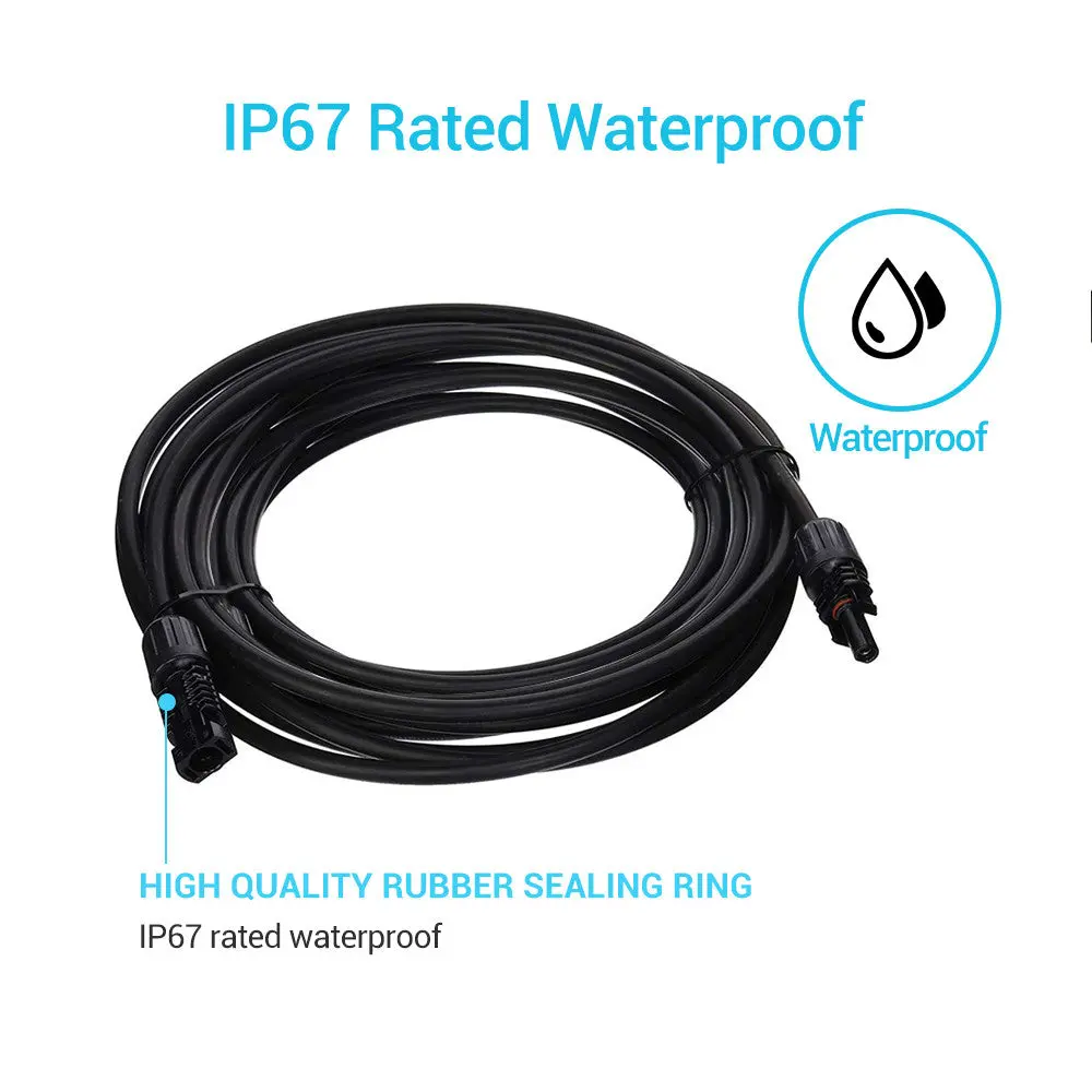 Solar Panel Extension Cable with Male to Female Solar Connectors (Single) - Image 7
