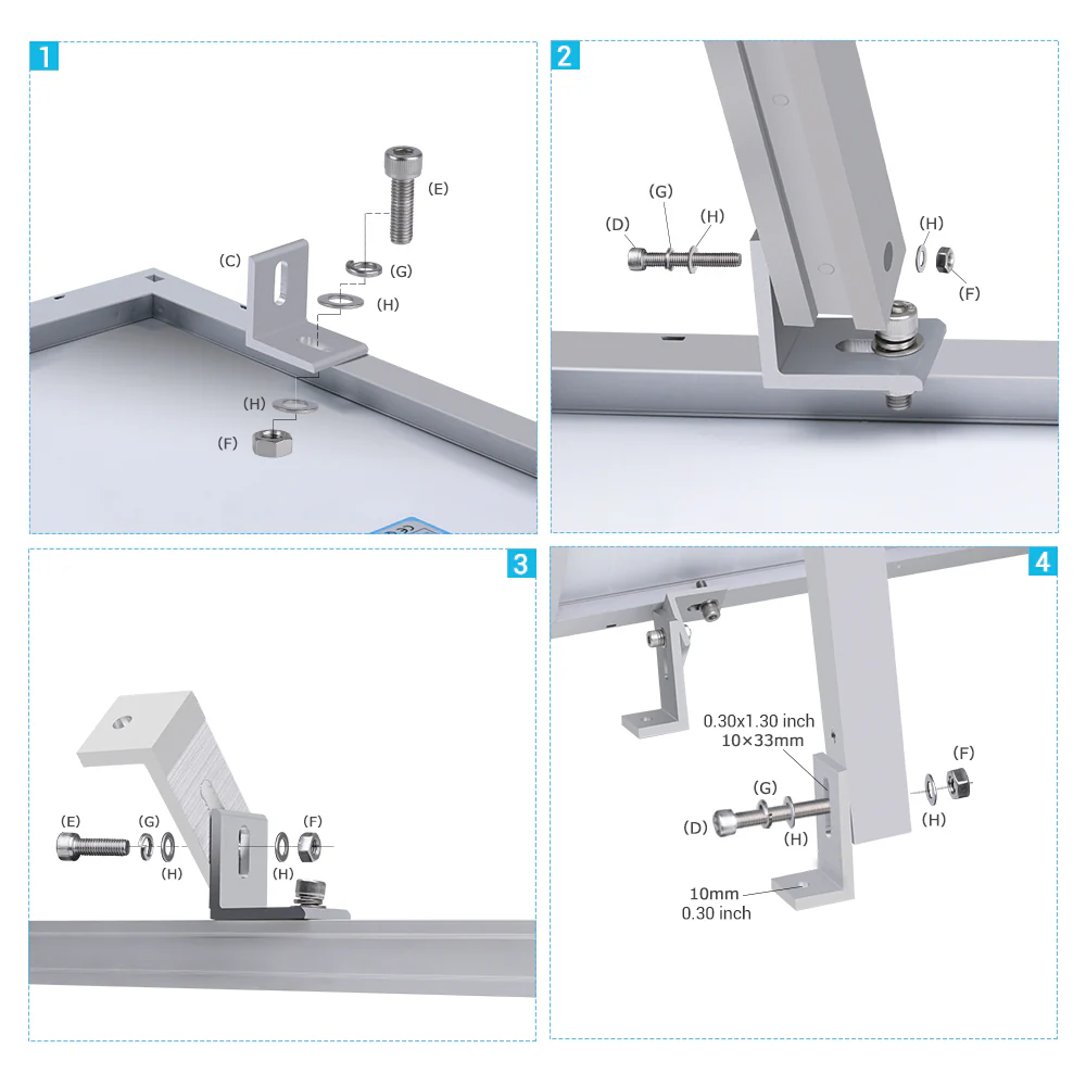 Solar Panel Flat Roof Tilt Mount - Image 5