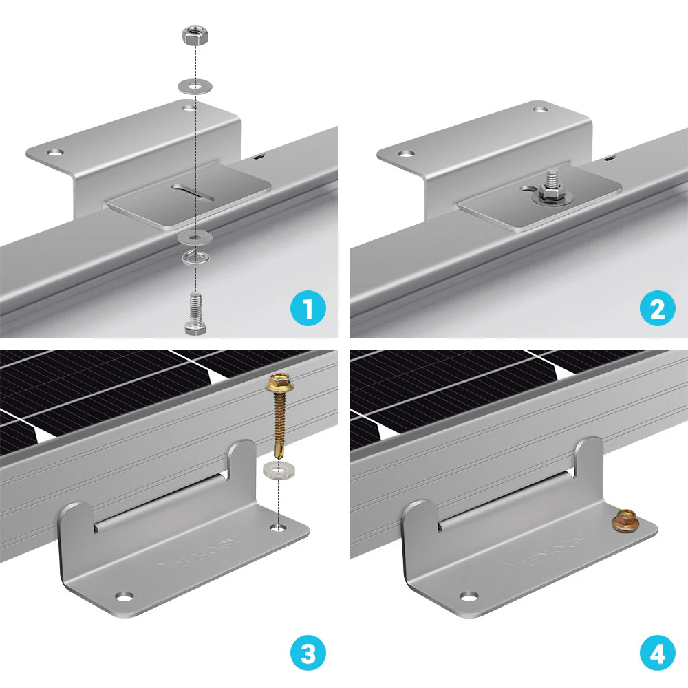 Solar Panel Mounting Z Bracket -- Set of 4 - Image 5