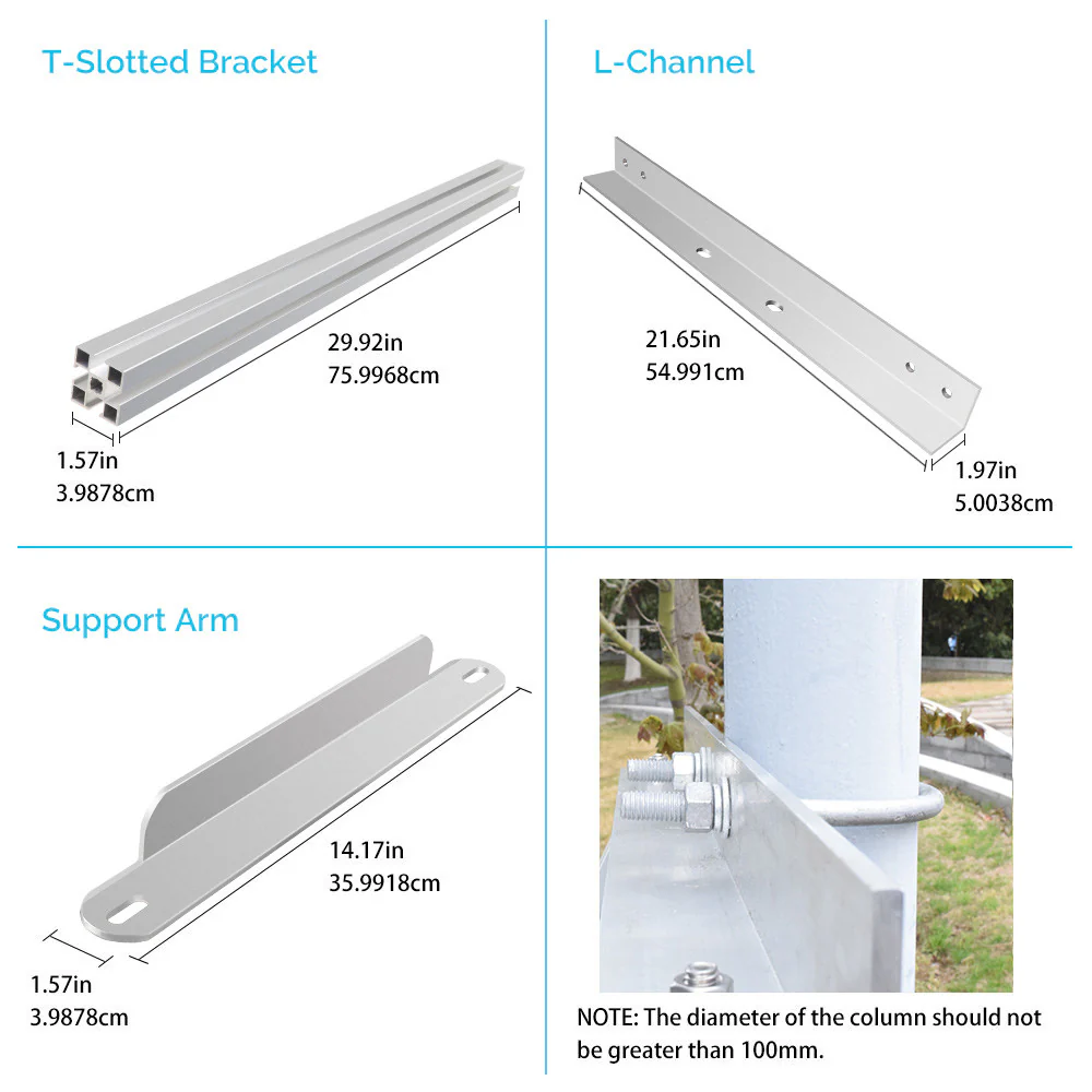Solar Panel Pole Mount Single Side 27.4in - Image 5
