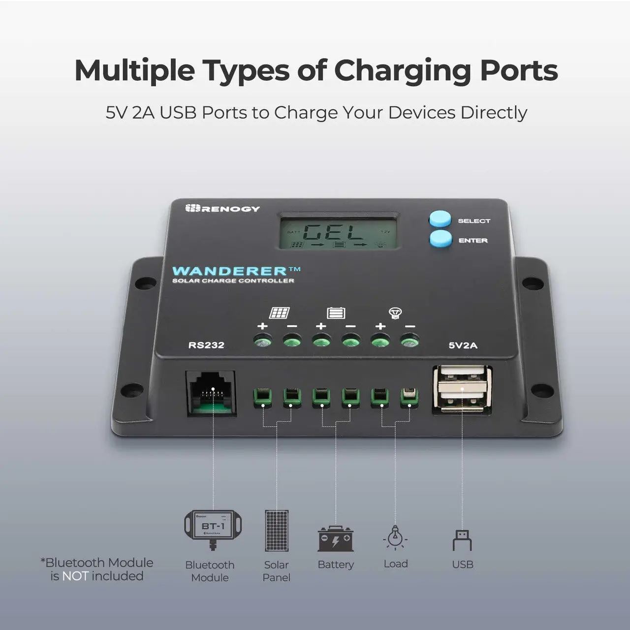 Wanderer 10A PWM Charge Controller with BT1 - Image 6